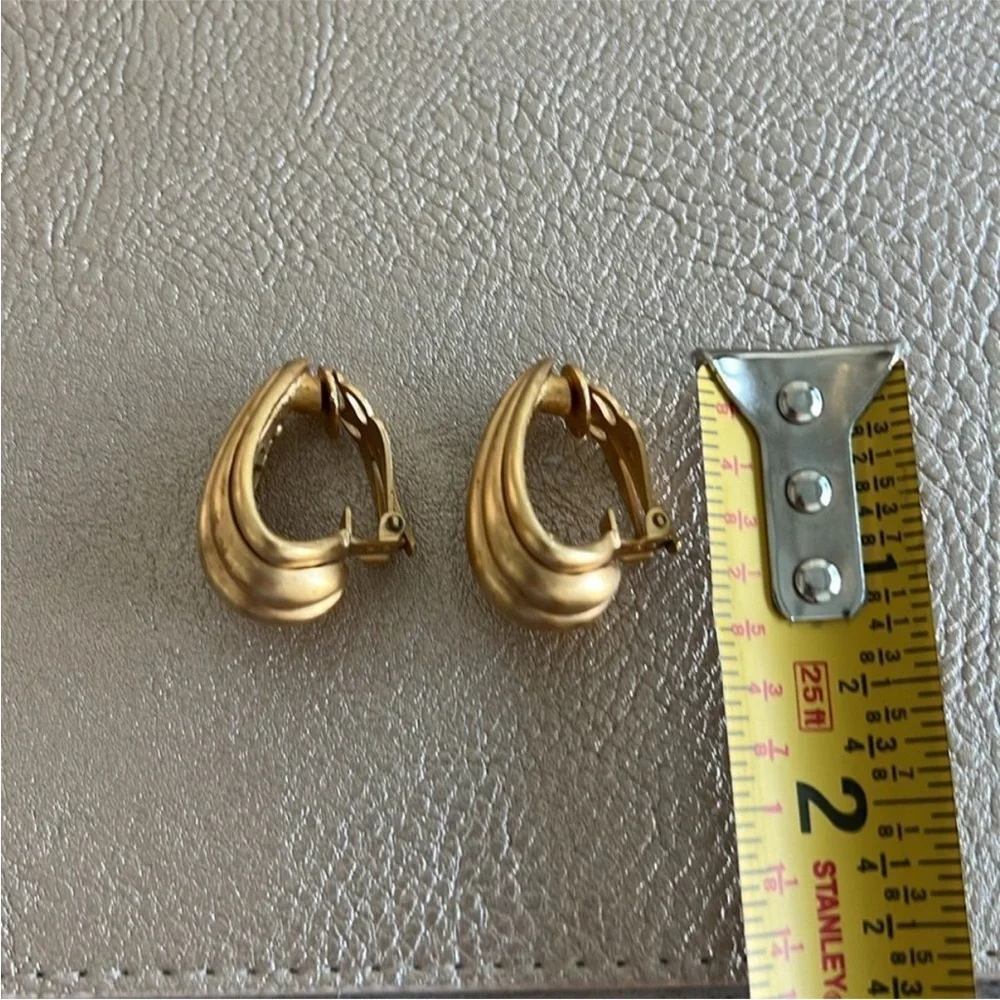 St. John Gold Clip-On Earrings